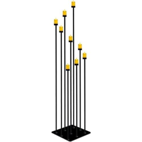 10pcs)New design 9 arms black Metal candelabra for wedding table centerpieces for wedding backdrop qq491