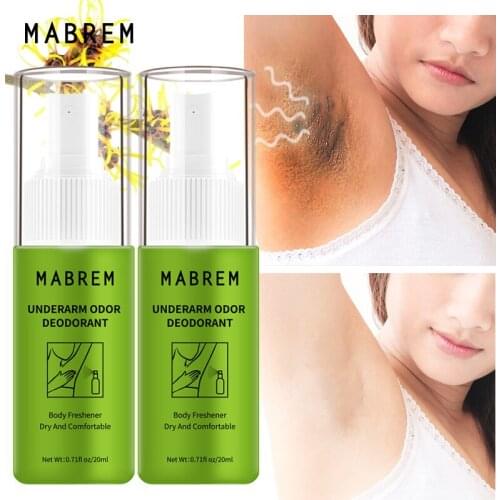 2PCS MABREM Body Odor Sweat Deodorant Perfume Spray Underarm Odor Remover Antiperspirant For Men and Women Aroma Skin Care Spray