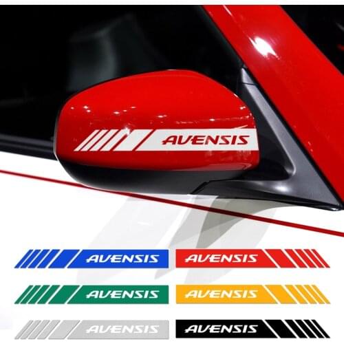 2pcs Rear View Mirror Sticker Reflective and Decals Car stickers Mirrors Decoration Exterior for Toyota avensis 2010-2019