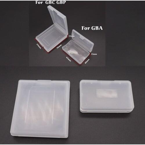 2X Clear Plastic Game Cartridge Cases Storage Box Protector Holder Dust Cover Replacement Shell For Nintendo GameBoy GBC GBP GBA