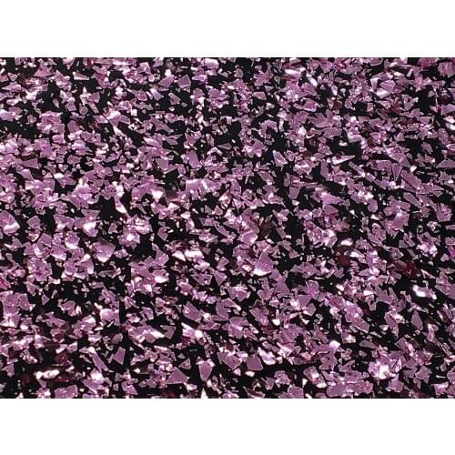 Acrylic/PMMA 1-Sided Chunky Glittering Color Sheets 2.5mm for Jewelries, Crafts, Art Works, Decoration - Pink (CB0916)