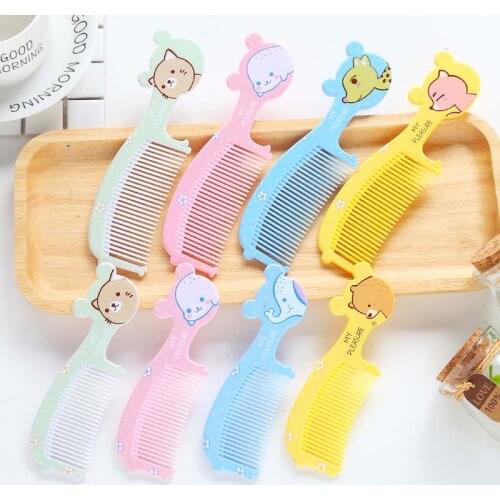 Safety Soft Baby Hair Brush Infant Comb Grooming Shower Design Pack Kit Color 2Pcs (1 Pcs Big + 1Pcs Small)