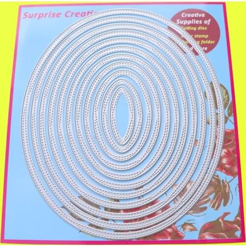 Large Cutting Dies Double Sewing Oval Scrapbook Cardmaking Paper Craft DIY Metal Stencil Surprise Creation