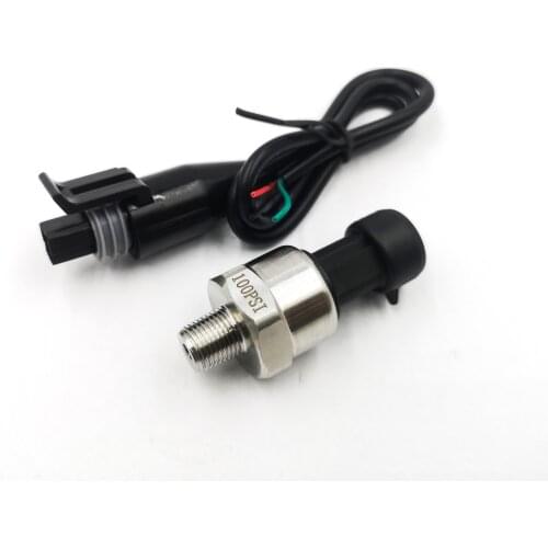 Pressure sensor transducer transmitter for water oil fuel gas air 1/8NPT DC 5V ceramic sensor stainless steel 100psi optional