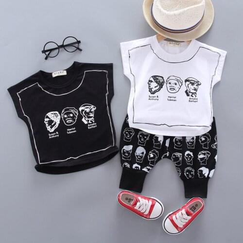 Children Baby Boys Girls Summer Clothes Sets printing T-Shirt Shorts 2pcs Child Toddler Fashion Cotton Clothing Infant Tracksuit