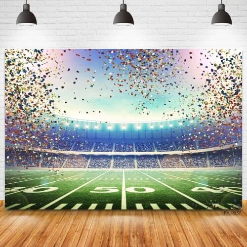 Football Soccer Field Stadium Grassland Birthday Party Decor Photography Background For Photo Studio Baby Boy Photocall Backdrop