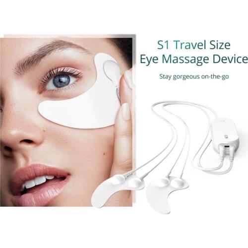 Microcurrent RF Massage Eye Mask Hydrogel Eye Patches Hot Massage EMS Eye Massage Device Reduce Wrinkles Puffiness Dark Circles