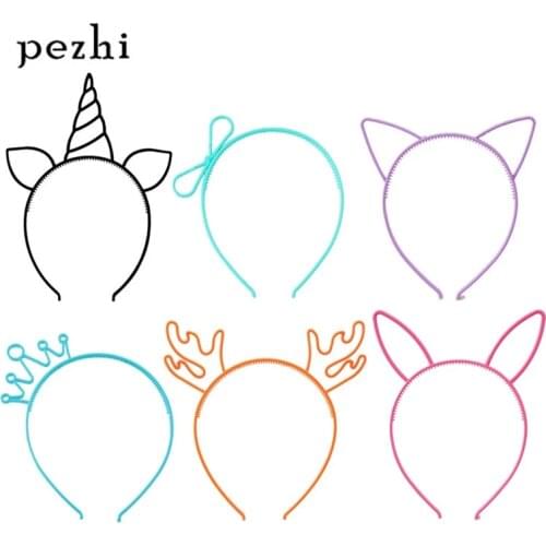 Unicorn Headband boy girls crown Hair Hoop Supplies for Party Accessories Cat ears Headwear(many colors)