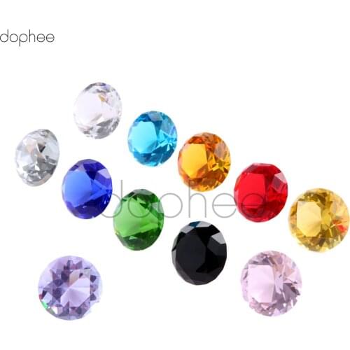 Dophee 1pc k9 30MM Colorful Crystal Diamond Happy Birthday Wedding Decoration Event Party Supplies