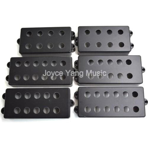 Niko 1 Set of 2pcs Electric Bass Humbucker Pickup Covers 8/10/12 Holes Matte Black For Bass Guitar