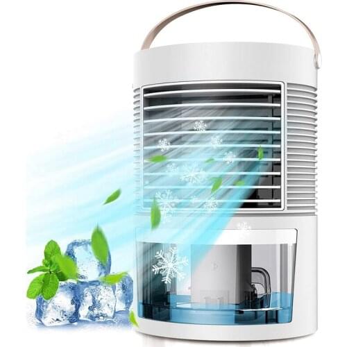 Personal Space Air Cooler and Humidifier, Desktop Air Conditioner Fan, Evaporative Cooler US Plug
