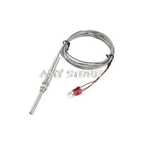 M8 5/16" Thread 5mmx50mm Probe Thermocouple Temperature Sensor PT100 1.9M 3 Forks