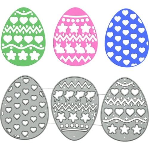 Eggs Pattern Metal Cutting Dies Scrapbooking Mold Craft Paper For Kids Handmade Clipart Art Work Decorating