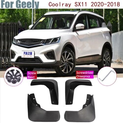 Accesorios guardabarros Splash guardias cubierta guardabarros 4 Uds coche guardabarros para For Geely Coolray SX11 2020-2018