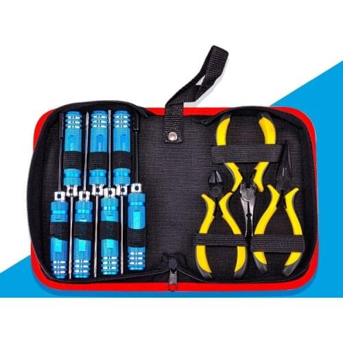 10 In 1 Tool Kit Screwdriver Pliers Hex Hand Repair with Box RC DIY for Helicopter Airplane Car Truck Quadcopter Toy