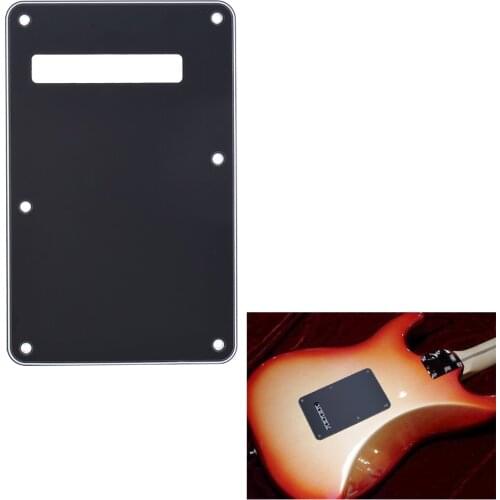 Pickguard Tremolo Cavity Cover Backplate Back Plate 3Ply for Stratocaster Modern Style Electric Guitar Black