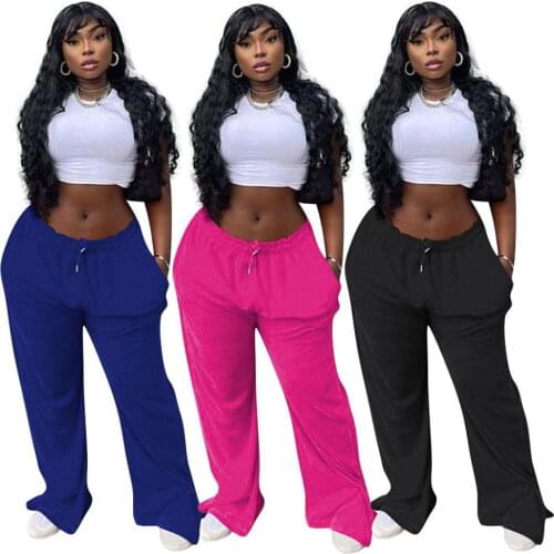 New Style Plus Size Casual Pants European and American Casual Loose-Fitting Wide-Leg Pants Fashion Plus Size Pants