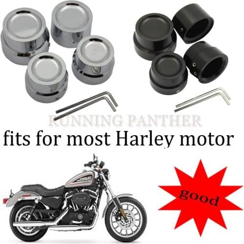 Front/Rear Axle Nut Covers Cap For Harley Sportster XL 883 1200 Dyna Softail Fat Boy Touring Street Road Electra Tri Glide
