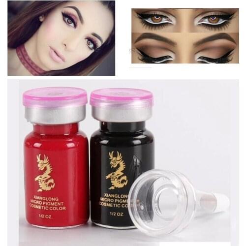 15ml/Bottle Professional Tattoo Ink Natural Tasteless Microblading Pigment 23Color For Eyebrow Lip Body Art Painting Tattoo Ink