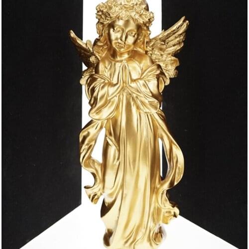 Resin Mother and Little Angels Sculpture Home Office Desk Ornaments Figures Statute Handicraft Artwork Children Gift Room Decor