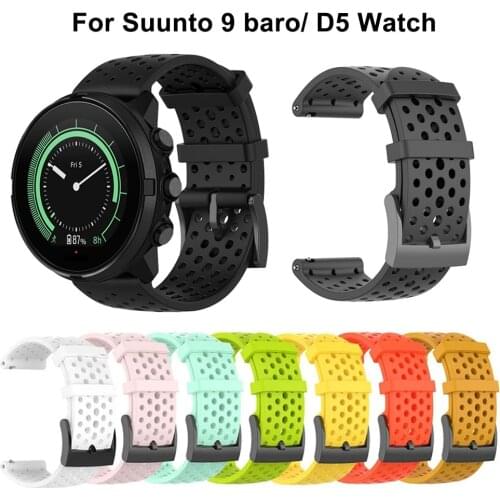 Sports Silicone Replacement Wristband Band Strap for SUUNTO 9/ Baro Smart Watch 24mm Fashion Wristband SmartWatch Accessories