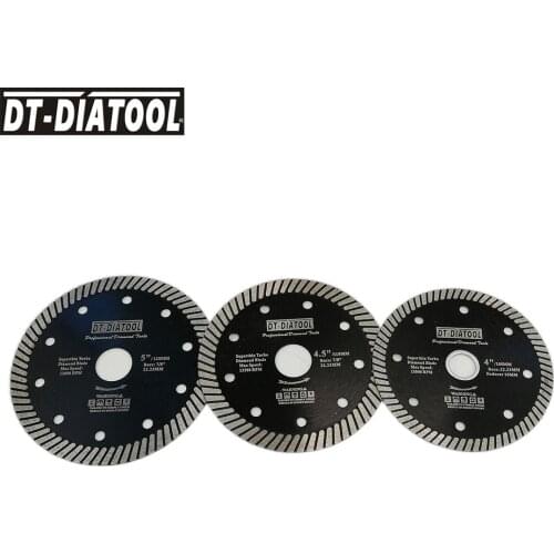 DT-DIATOOL 1pc Super-Thin Turbo Saw Blade Diamond Cutting Disc Dia 105MM 115mm 125mm for Marble Tile Granite