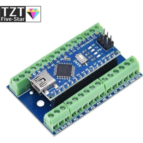 NANO V3.0 Controller Terminal Adapter Expansion Board NANO IO Shield Simple Extension Plate For Arduino AVR ATMEGA328P