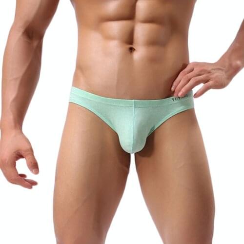 Men Underwear Briefs Cotton Cuecas Mens Brief Sleepwear Underwear Low Waist U Convex Pouch Man and Breathable Underpants