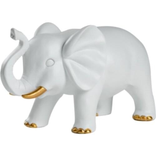 Creative Animal Elephant Statue Decor Art Crafts Figurine Abstract Sculpture Home Office Desktop Decoration Ornament Gift
