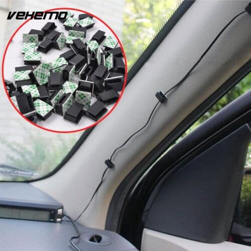 Vehemo 30Pcs/Set Wire Tie Cable Clip Car Audio Cable Universal