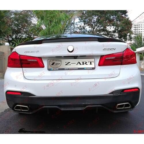 Z-ARTfor BMW G30 carbon fiber rear diffuser for BMW 5 carbon fiber rear chin for BMW new 5 series carbon fiber rear low spoiler