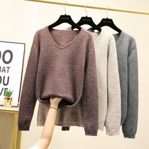 4XL Women Winter plus size Sweaters 2021 Casual Solid Rainbow Pull Sweaters Chic Streetwear Korean Oversized Pullover Roupa