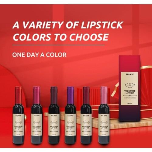1PC Arrival Wine Red Korean Style Lip Tint Baby Pink Lip for Women Makeup Liquid Lipstick Lip Gloss Red Lips Cosmetic Hot TSLM1