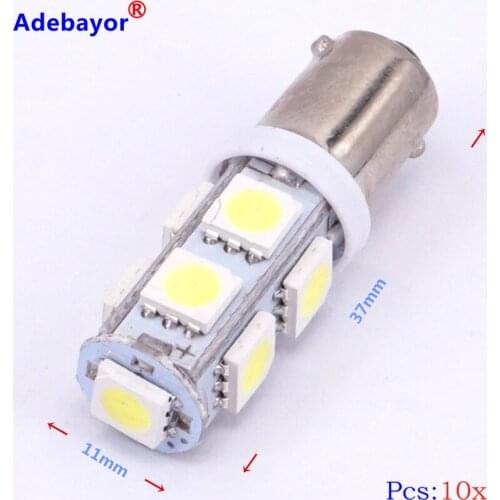 10X Car Auto BA9S t11 9SMD 6523 1895 W6W T4W 9 led smd 5050 Light 12V steering turn clearance reading Panel interior Dome light