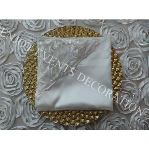 100pcs YHA#102 rosette satin napkin decor for any events