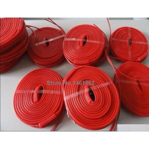 15mmx1.5m 120W 220V High quality flexible Silicone Heating belt heat tracing belt Silicone Rubber Pipe Heater waterproof