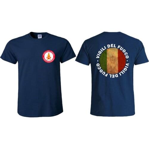 2019 Summer Fashion Hot Sale Men Navy T Shirt Italiano Italy Fire Fighter Design T Shirt