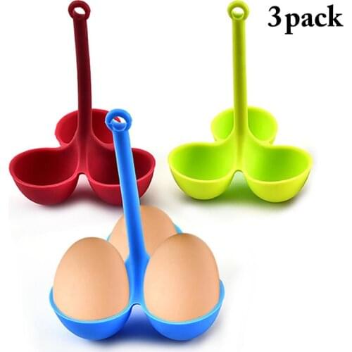 3pcs Silicone Egg Poacher Poaching Pods Egg Mold Bowl Rings Cooker Steamer Boiler Kitchen Cooking Accessories Maker Tools