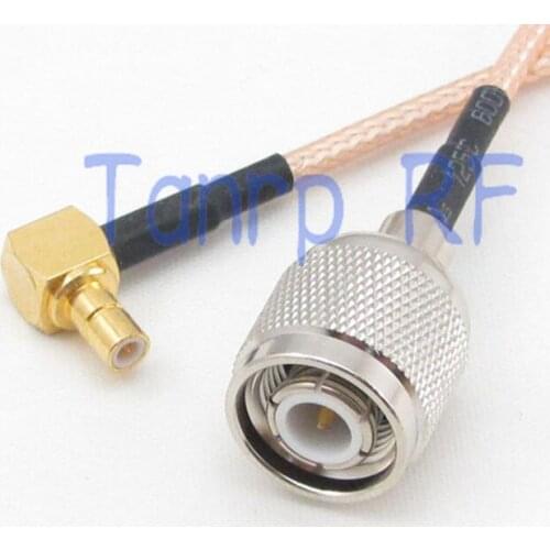 8in TNC male to SMB male plug right angle RF adapter connector 20CM Pigtail coaxial jumper cable RG316 extension cord