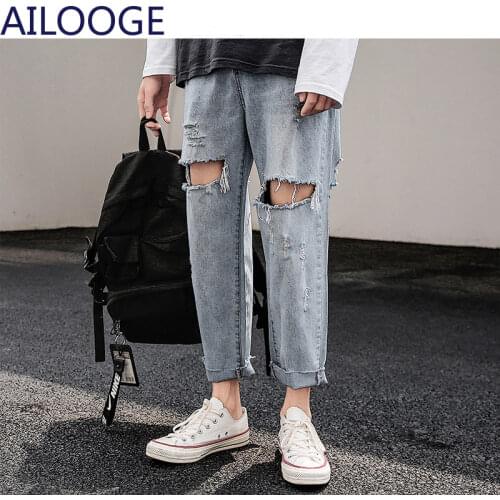 Узкие джинсы для мужчин AILOOGE China At AliExpress