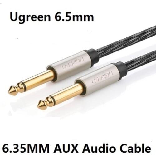 Ugreen 6.5mm Jack Audio Cable 6.35 Jack Male to Male AUX Cable for Guitar Mixer Amplifier Bass