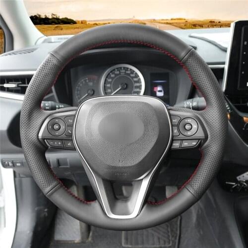 DIY Anti-Slip Wear-Resistant Steering Wheel Cover For Toyota Corolla RAV4 2019-2020 Camry 2018-2020 Car Interior Decoration