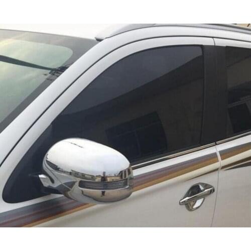 For Mitsubishi Outlander 2013 2014 Rearview Mirror Cover Side Mirror Cover Special Modified ABS Chrome Trim 2pcs Per Set