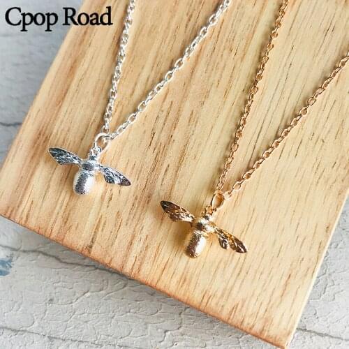 Trendy Creative Bee Pendant Choker Gold Silver Color Chain Fashion Necklace Personality Jewelry Accessories Hot Sale Woholesale
