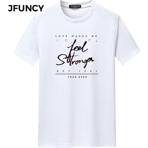 JFUNCY Letter Print Plus Size Mens Streetwear Tshirt Short Sleeve Men Shirts Casual Male Harajuku Tops Clothing Man Tee Shirt