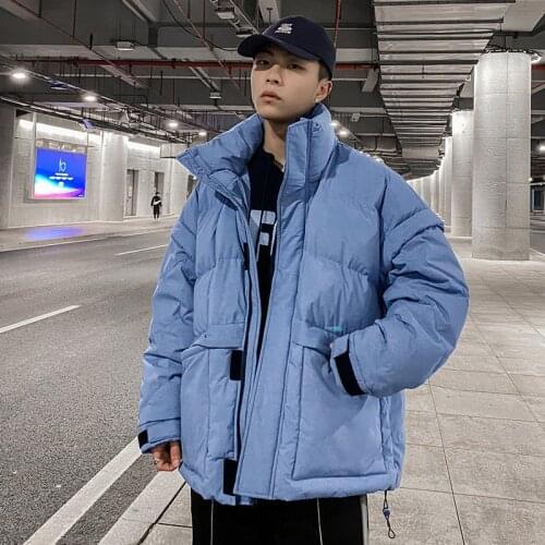 Men Down Jacket 2020 New Winter Loose Thickened Camouflage Coat Trend Reflective Work Clothes Down Jacket for Men