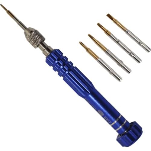 5 in 1 Precision Screwdriver Set 0.8 Pentalobe T5 T6 PH000 2.0 Flatted Screwdriver for Cellphone Watch Glasses Repair Tool Kits