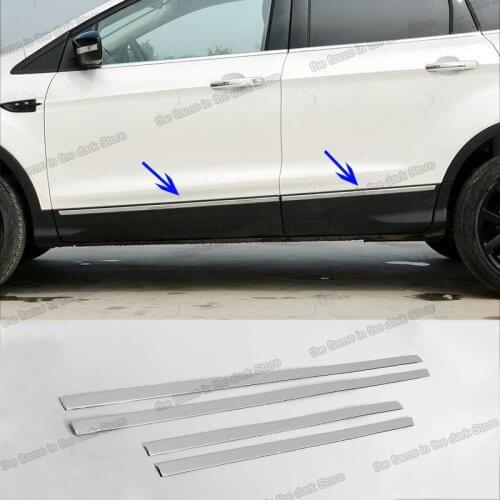 Lsrtw2017 Car Door Edge Strip Trims Interior Accessories for Ford Kuga Escape 2013 2014 2015 2016 2017