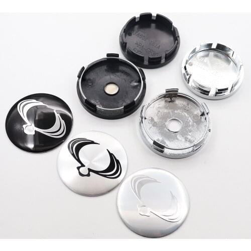 4pcs 56mm 60mm Ssangyong logo car emblem Wheel Center Hub Cap Rim refit Creative badge covers decoration sticker