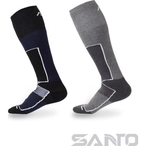 2 pairs SANTO Brand Men quick drying thick outdoor long skiing socks COOLMAX socks Winter Warm Socks s023